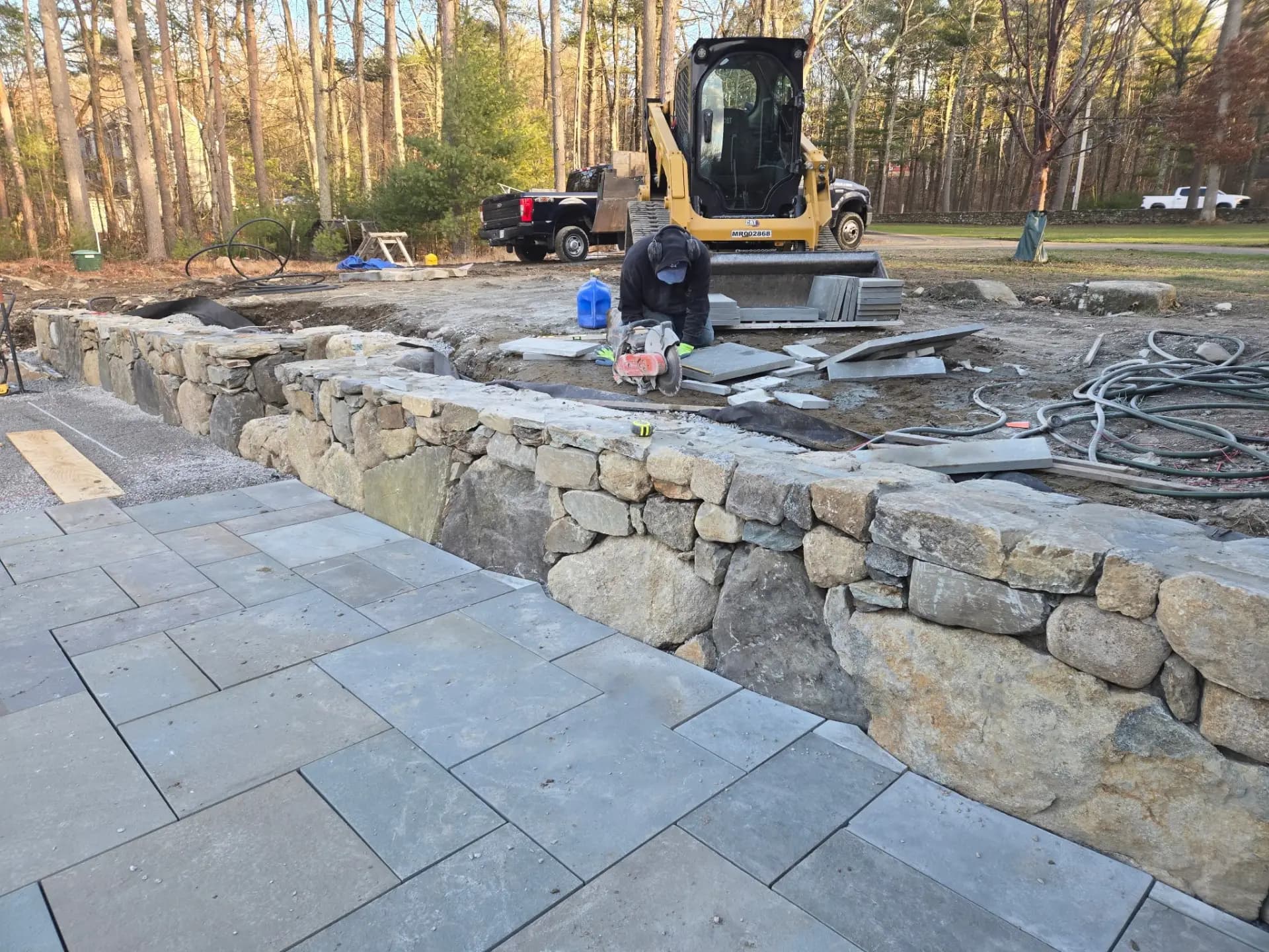 Freshly maintained lawn by Monges Landscaping in Clinton, MA