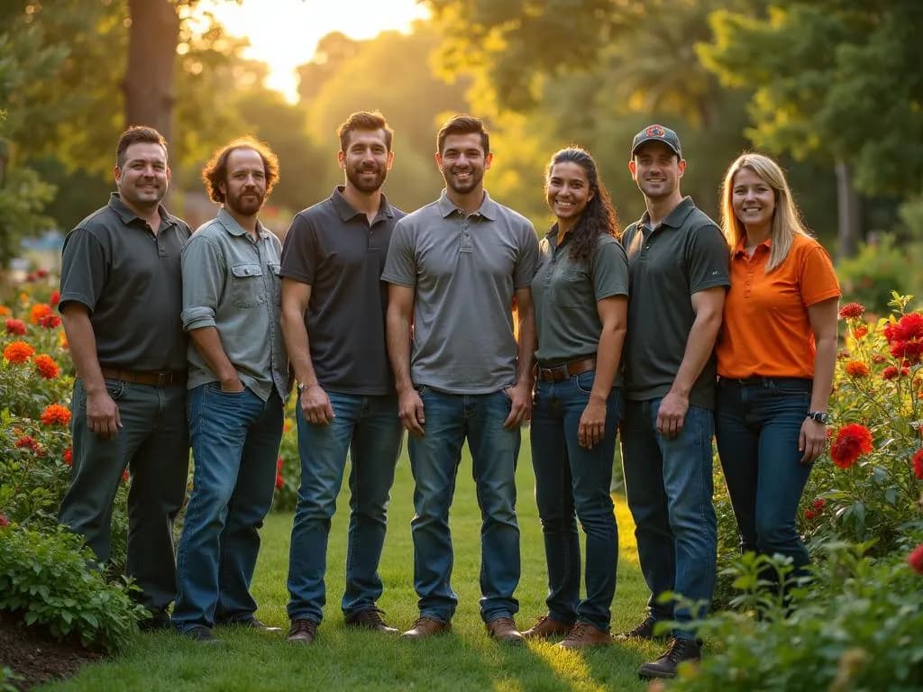 The Monges Landscaping team